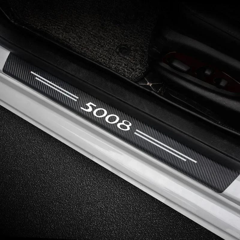 Auto Threshold Guard Strip Car Stickers Door Edge Protector Anti Scratch Waterproof Tape For Peugeot 5008 Car Accessories