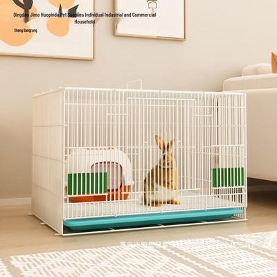 İç Mekan Büyük Otomatik Gübre Temizlemeli Tavşan & Ginepig Ahşap Kafes