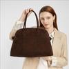 Coffee Cowhide Tote Bag – Classic & Spacious Shoulder Bag In Two Sizes for Travel and Daily Use