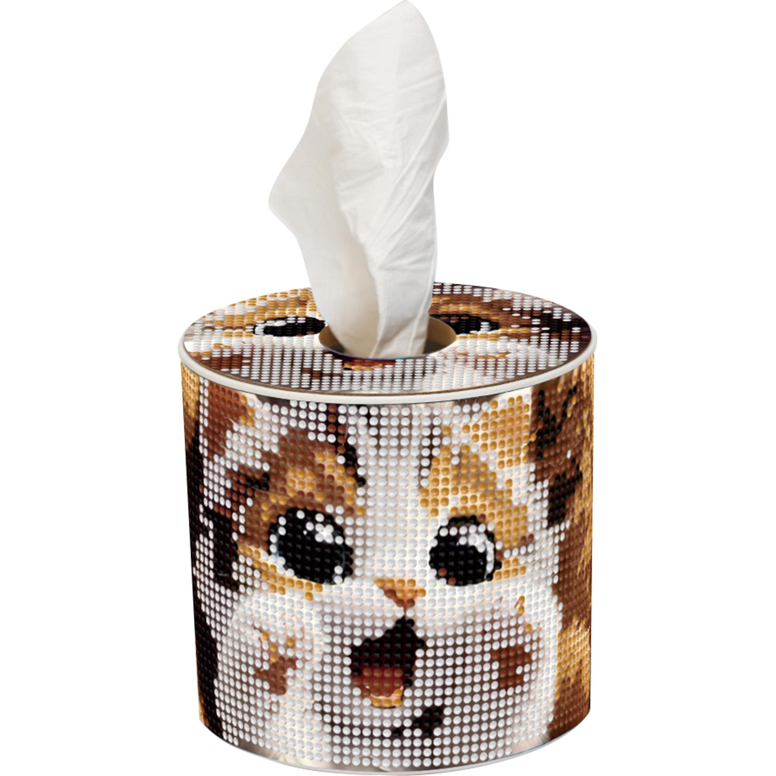 

Full Drill Crystal Plastic Tissue Holder Kit DIY Diamond Painting Crystal Mosaic Tissue Holder Reusable for Desktop Diamond Art