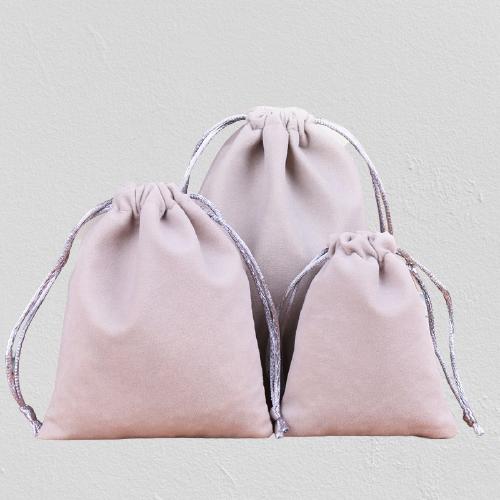 50 Pcs/Lot Soft Fabric Velvet Drawstring Gift Bags for Wedding Party Various Size Jewelry Package Elegant Pouches