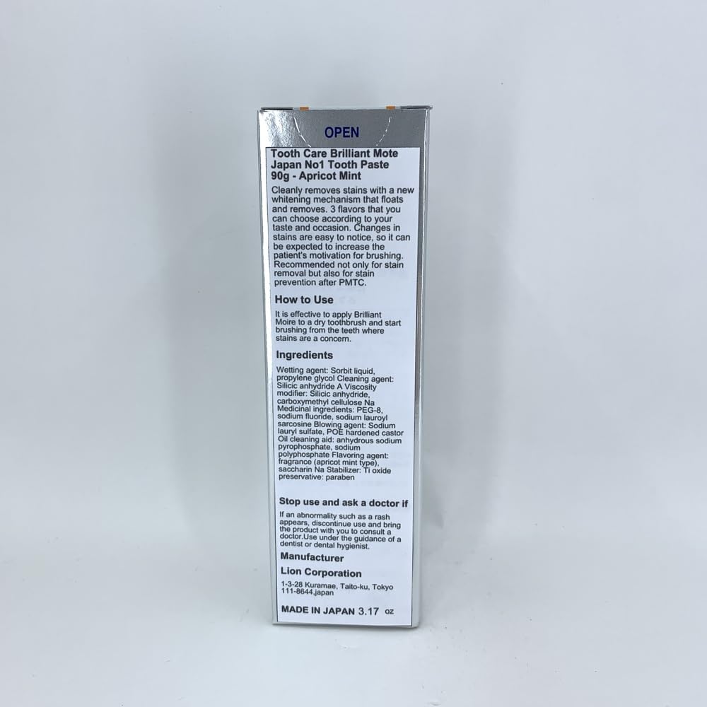 Lion Dental Materials Paste Denthealth Brilliant More Double Apricot 90g Orange