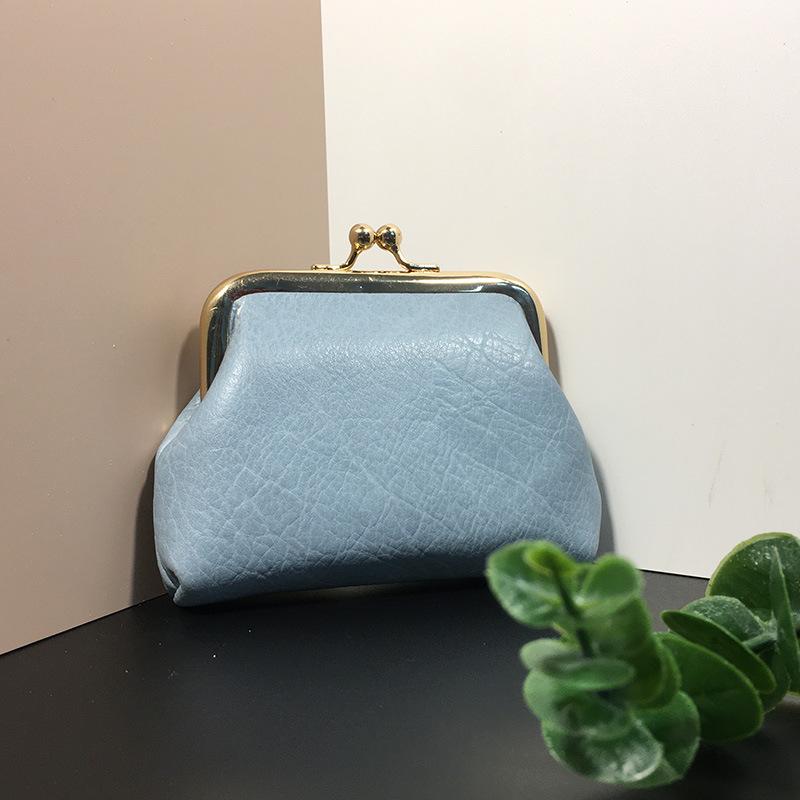 Frauen Neue Retro Geldbörse Damen Geld Schlüssel Kopfhörer Brieftasche Schnalle Candy Farbe Mädchen Münze Lagerung Taschen Beutel