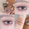 Makeup Light and Shadow Bear Four-color Eyeshadow Disc Pearlescent Fine Flash Matte Waterproof Daily Earth Color Eyeshadow