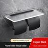 Acrylic No-Drill Wall-Mounted Toilet Paper Holder with Shelf