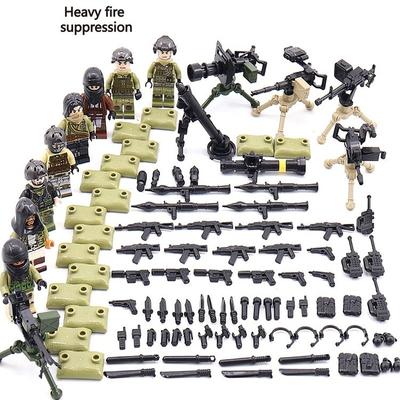 Polizia cittadina WW2 Soldati dell'esercito Figure Pistole Armi Blocchi di costruzione militari Accessori Bambini Mattoni fai da te Giocattolo per ragazzo