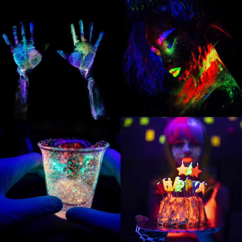 GREENIC LED Black Light - 10W UV Fluorescent Lamp, USB Powered, Ultra-Thin, 385nm, UV Bar Light, Resin Curing Light, Wedding, Party, Stage Lighting,