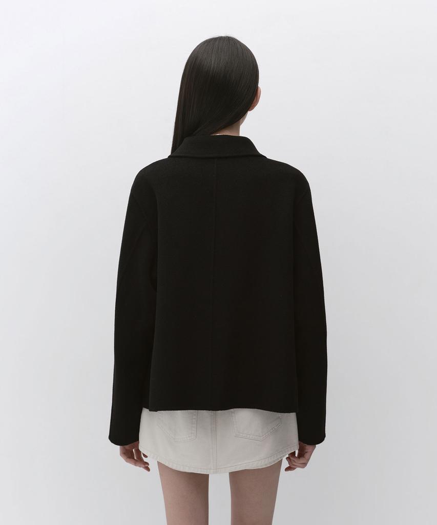 MUSINSA STANDARD WOMAN Women'S Cashmere Blend Handmade Short Mac Coat [Black]