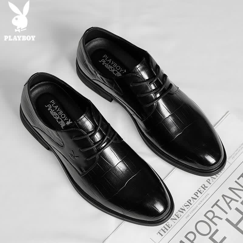 Playboy Men s Leather Formal Business Oxford Shoes 42