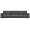 Vidaxl 2-Seater Sofa, 2 Cushions, Light Grey, Fabric Upholstered