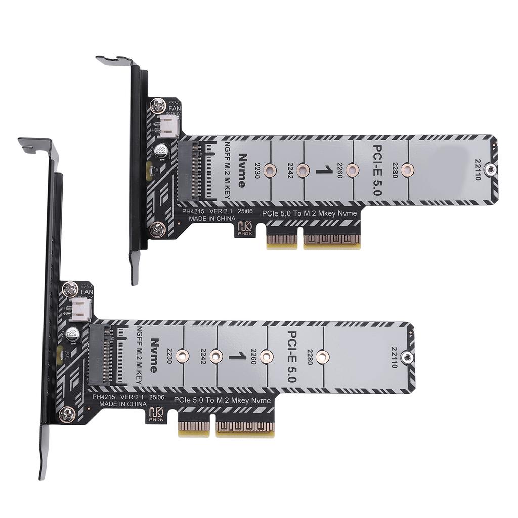 PCIe 5.0 To M.2 NVMe Adapter Card for 2230/42/60/80/110 SSD M. 2 NVME SSD To PCIe X4 Adapter Expansion Card (Not for SATA NGFF)