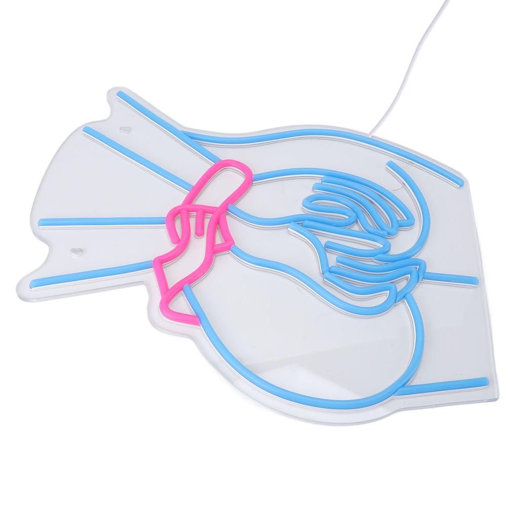 Lady Back Neon Sign Dimmable USB Plug in Decorative LED Blue Neon Light Sign for Home Party Bar