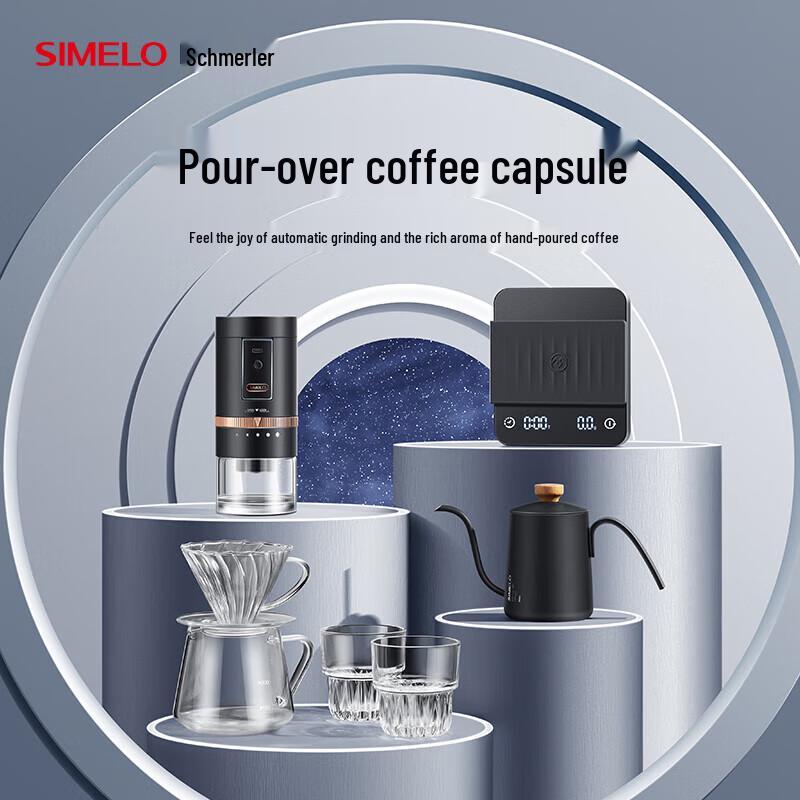 Shimeile 10-Piece Pour-Over Coffee Set with Electric Grinder