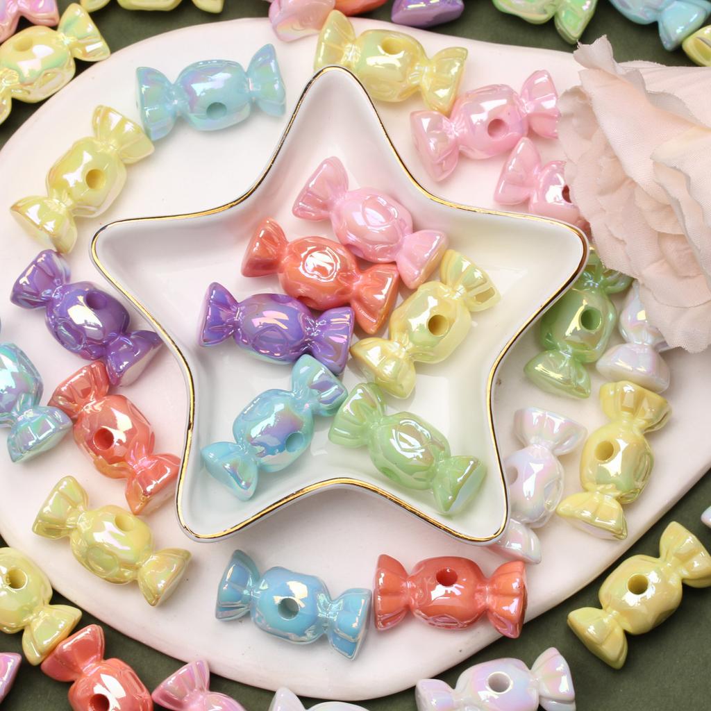 10 buc. 13,2 mm * 28,7 mm Acrilic DIY Fabricare de bijuterii cu gaură Mărgele de bomboane Articole de materiale lucrate manual pentru Colier Cercei DIY