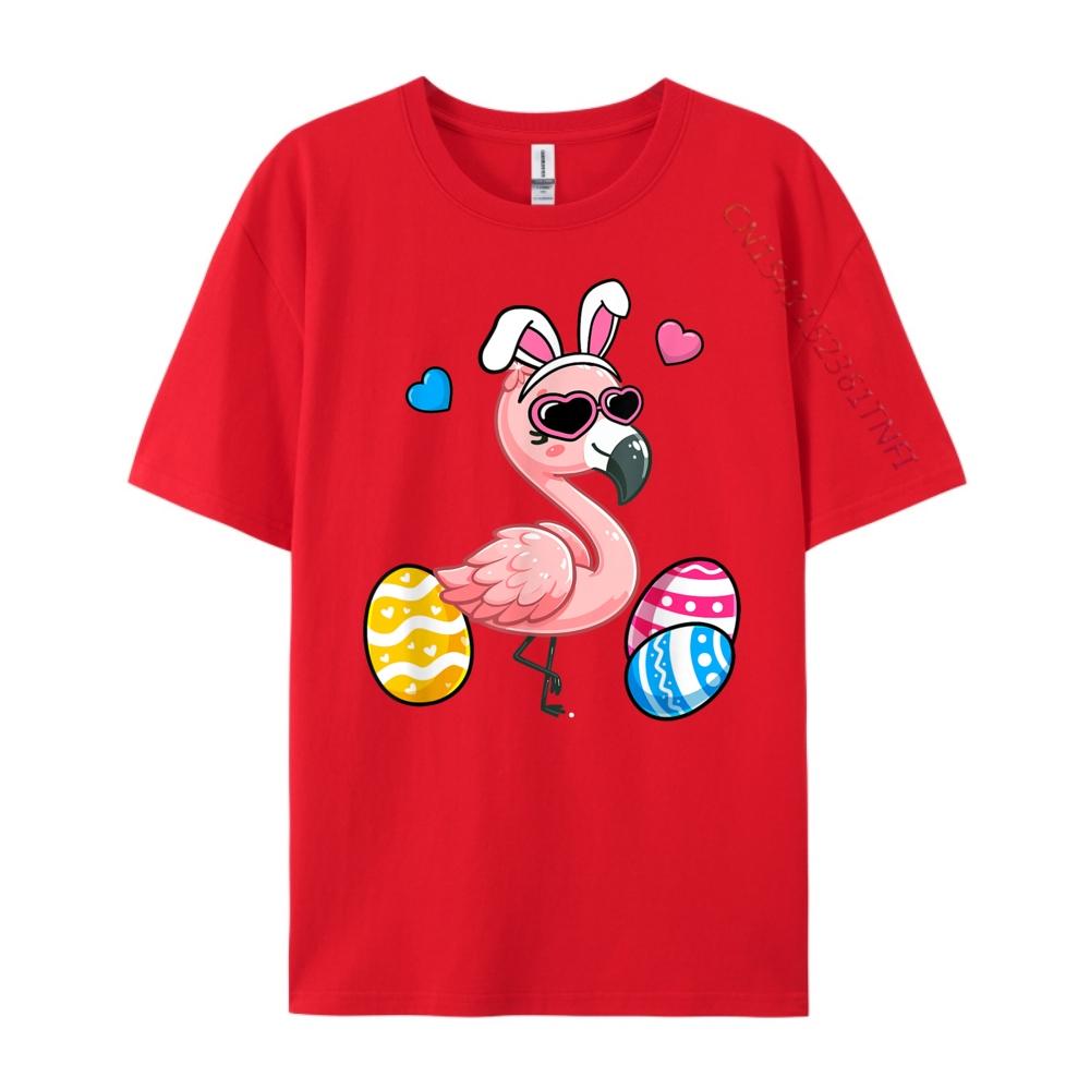 Cute Flamingo Bunny Ears Easter Day Boy Girl New T Shirt SOFT Man Clothes Brand T Shirt Men Mens Clothing S