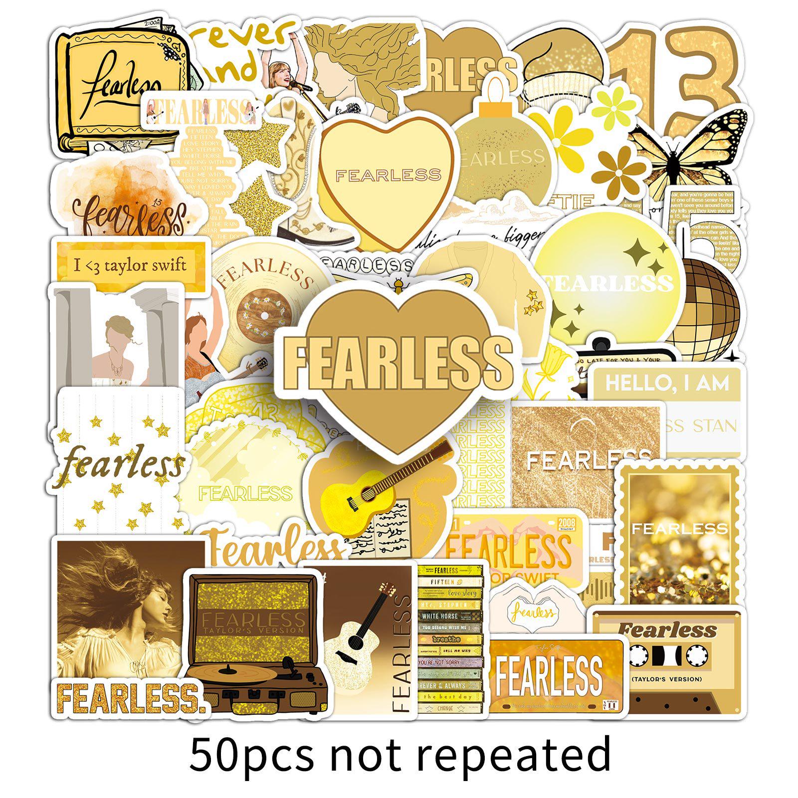 Taylor Swift Fearless Album Stickers - 50-Pack for Phone and Journal