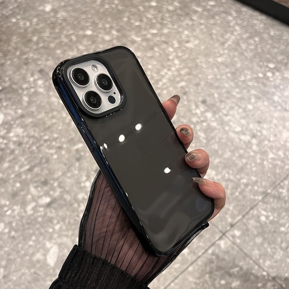 

Подходит для чехла для мобильного телефона iPhone15 Противоударный Прозрачный 13 Apple 16 Promax Защитный чехол 14 Цвет макарон Простой iPhone16Pro