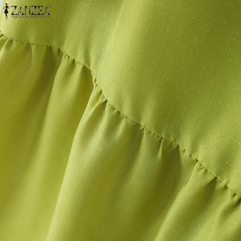 ZANZEA Two Pieces Women Sets Short Sleeve Crop Blouse and Long Skirts Outfits 