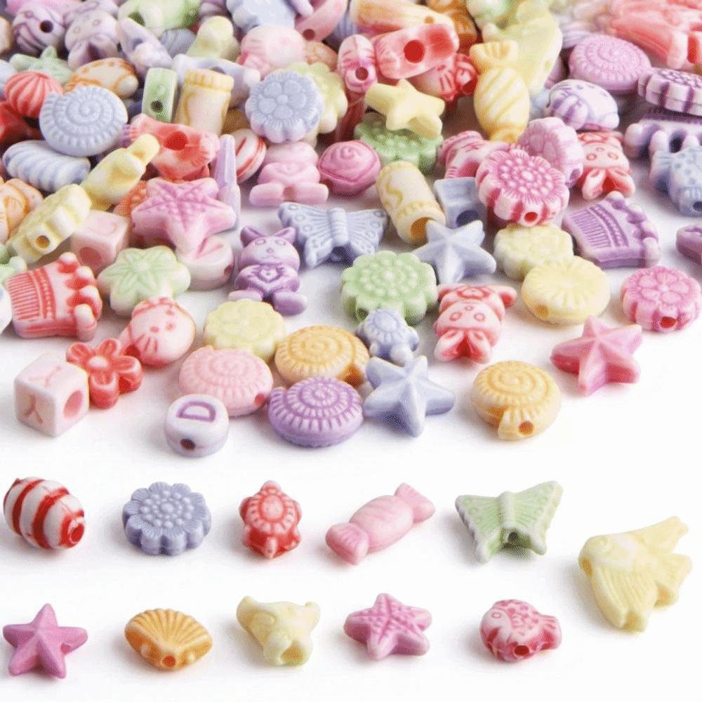 700Pcs Mixed Colors Letter Flat Beads Straight-Hole DIY Jewelry Beads Bulk Beads Necklaces