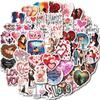 50 Pcs Love Stickers | Vinyl Stickers For Bike Water Bottles Laptop Refrigerator Cup Luggage Computer Mobile Phone Skateboard Decals
