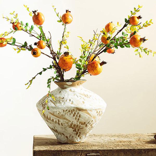 Jingdezhen Wabi-Sabi Keramikvase für Trockenblumen - Retro-Stil für Wohnzimmer oder Esstisch