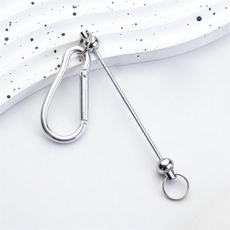 Beadable Keychains Bars Blank Beadable Keychains Bars Metal Keychains Multifunctional Key Fob Blank for Jewelry Making
