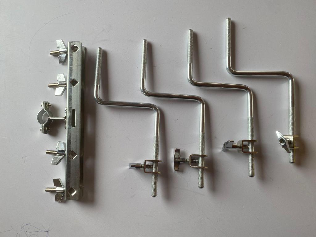 Verstärkter Mehrfach-Kuhglockenhalter: Universelles 4-Kopf-/2-Kopf-Percussion-Rack-Zubehör für Schlagzeugsets