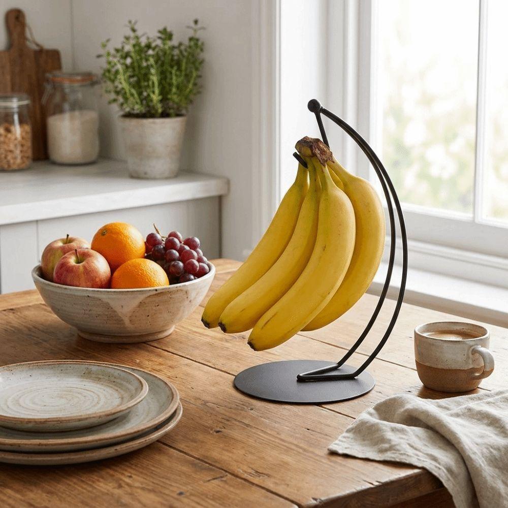 with Base Banana Holder Rust Proof Fruit Vertical Storage Rack Metal Banana Rack  Kitchen Storage