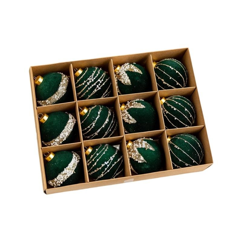 Pack Of 12 Christmas Ball Ornament Plastic Hanging Decorations For Tree Tabletop Holiday Party Decoration