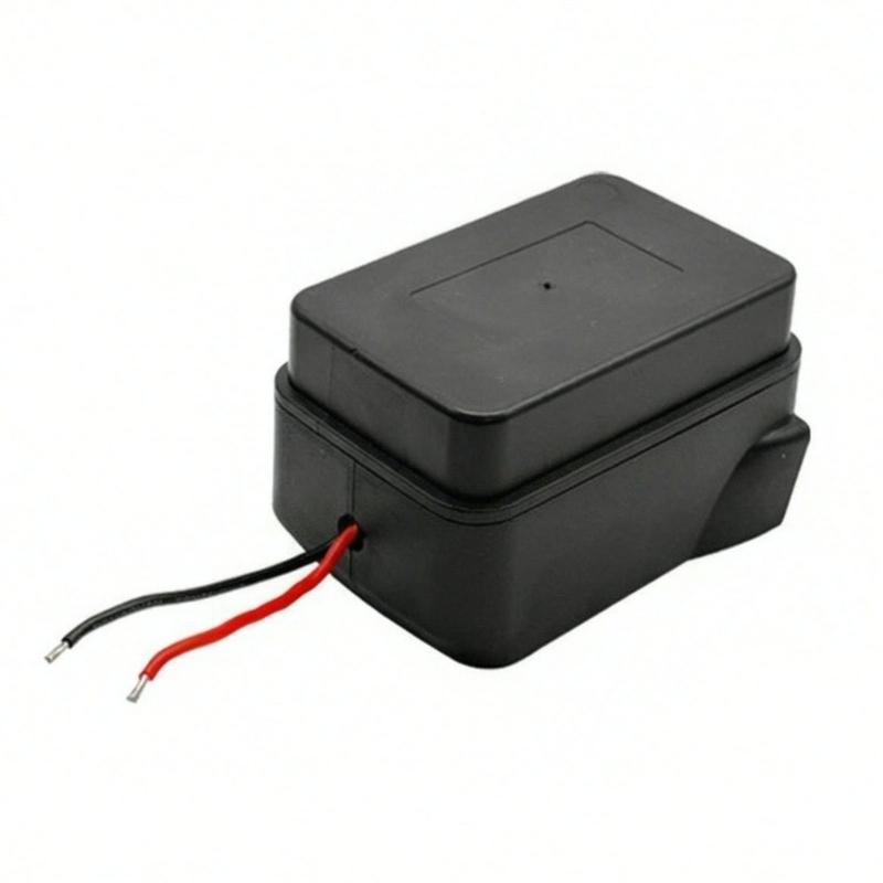 Battery Dock Adapter Base with Cable Ends, 18V Output Unit for DIY Users, Temporary Equipment Supply, Shop Tasks, and Field Applications