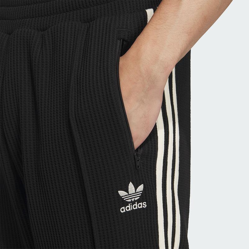 adidas Logo Originals Cor Sólida Moda Versátil Esporte Casual Calças Unissex Calças Preto JX2816