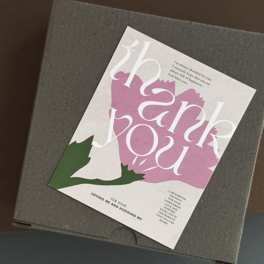 30pcs Tulip Floral Square Thank You Cards - DIY Gift Wrapping Greeting Tags for Mother's Day/Valentine's