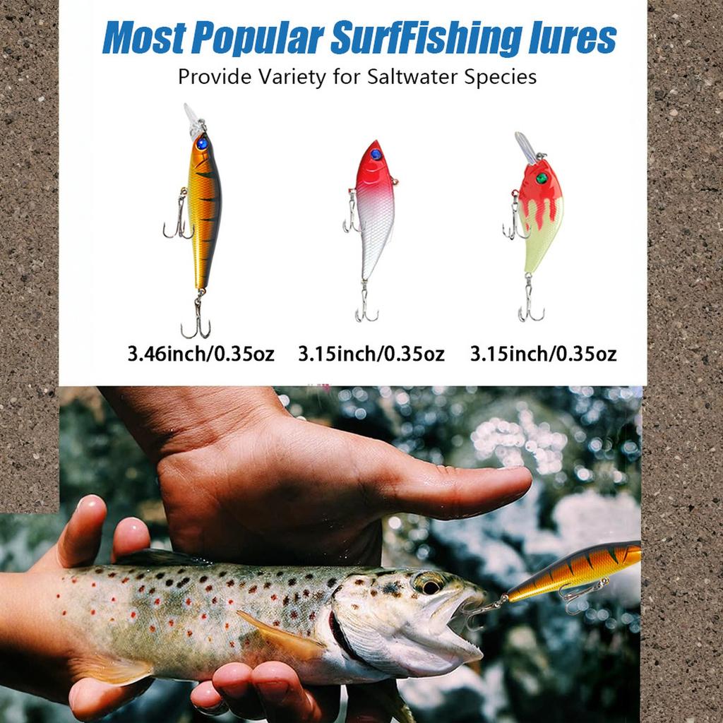 Señuelos Swimbait Pesca de Trucha Pesca en Agua Salada Aparejos de Pesca Artificiales con Anzuelo Triple