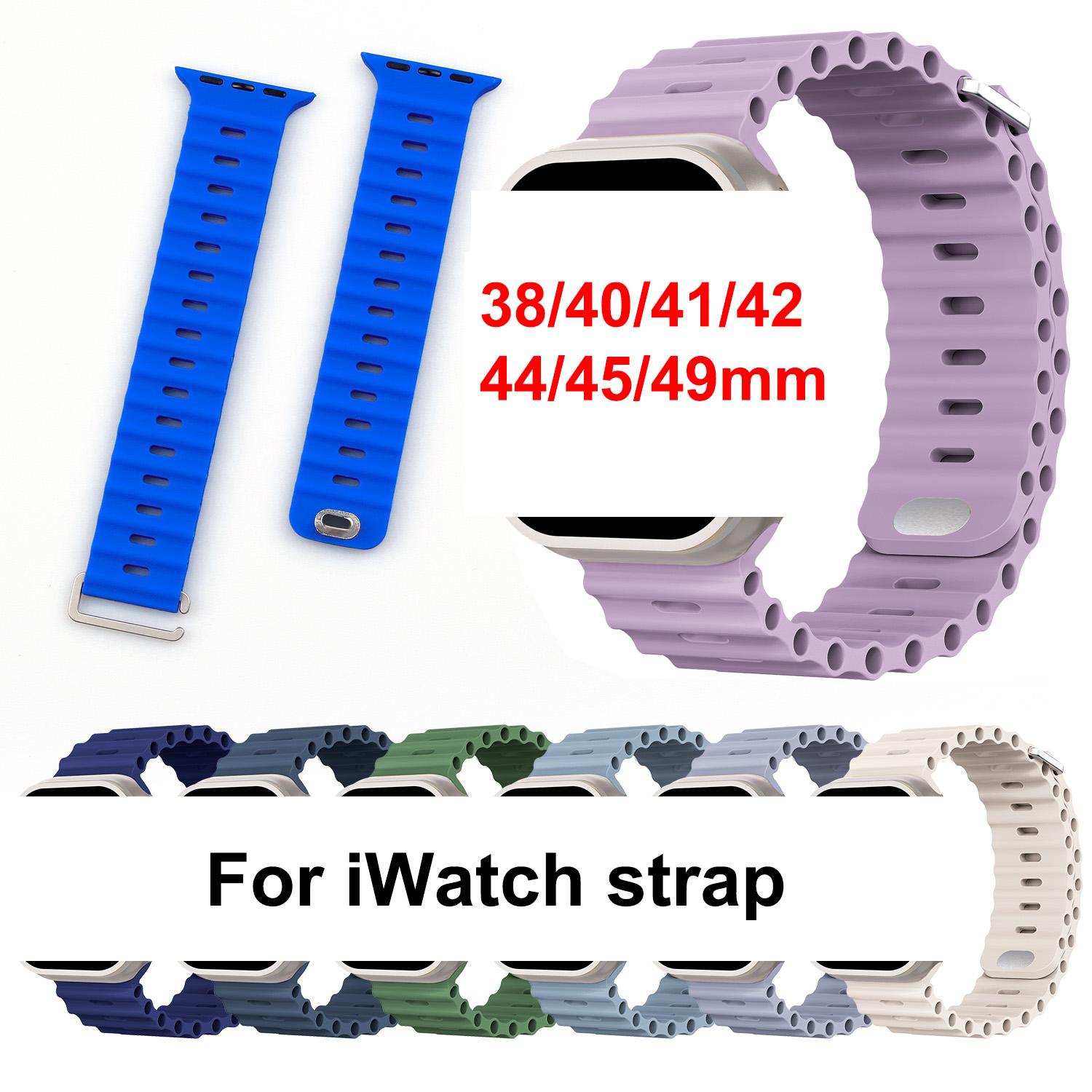 

Ремешок для iwatch band 49mm 45mm 44mm 40mm 41mm 42mm 49 45 mm силиконовый браслет iWatch Ultra serie 7 6 3 se 8