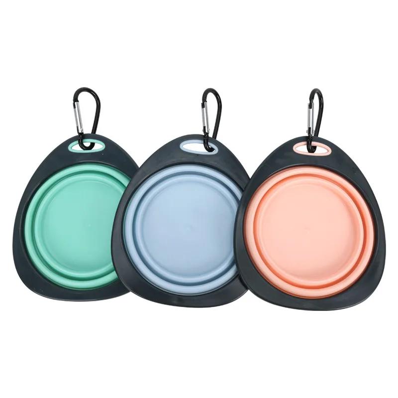 New 320ml Collapsible Dog Pet Folding Silicone Bowl Outdoor Travel Portable Puppy Food Container Feeder Dish Bowl Pet Supplies