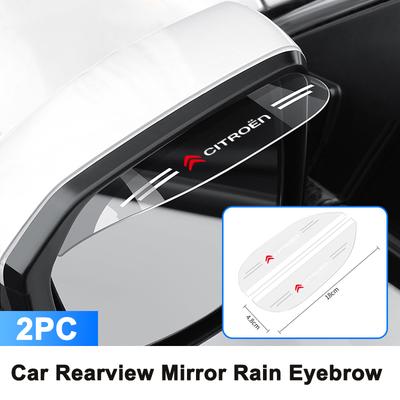 2Pcs Transparent Car Rearview Mirror Rain Eyebrow Visor Cover For C2 C3 C4 C5 X7 Berlingo Xsara C8 C4L DS3 DS4 DS5 LS DS