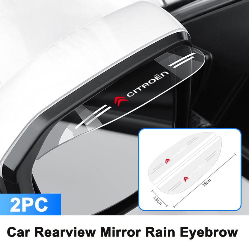 2Pcs Transparent Car Rearview Mirror Rain Eyebrow Visor Cover For Citroen C2 C3 C4 C5 X7 Berlingo Xsara C8 C4L DS3 DS4 DS5 LS DS