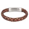 Vintage Woven Leather Bracelet Men s Cuff Wrap Bracelet Braided Bracelet with Magnetic Clasp