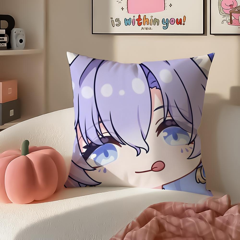 Game immersive Wuthering Waves CANTARELLA Cushion Cover Pillowcase Short Plush Invisible zipper Room Sofa Cushion Cover