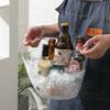 4L PET Transparent Ice Cube Storage Bucket Beer Wine Cooling Beverage Tub Outdoor Picnic Fruit Storage Basket Wine Container