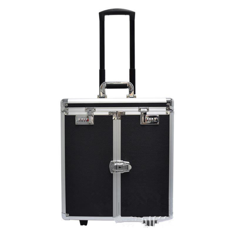 High Quality Portable Jewelry Storage Trolley Box Large Capacity Drawer Type Multi-layer Wheeled Jewelry Luggage Luggage Box
