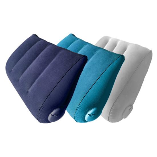Inflatable Cushion Pillow Lightweight Portable Triangular Wedge Pillow with Dual Inflation Mode Built-in Pump Posture Support