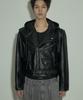 Lanarchive [0080] Stella Hooded Rider Jacket - Black