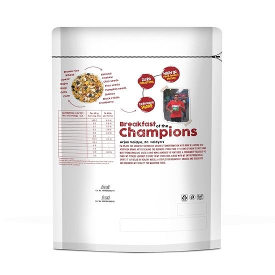 Happilo Premium Dry Fruit Muesli 500g (Pack of 2), 85% Nuts, Seeds and Multigrain, 15 In 1 Power Breakfast, High In Fiber, Omega 3, Protein