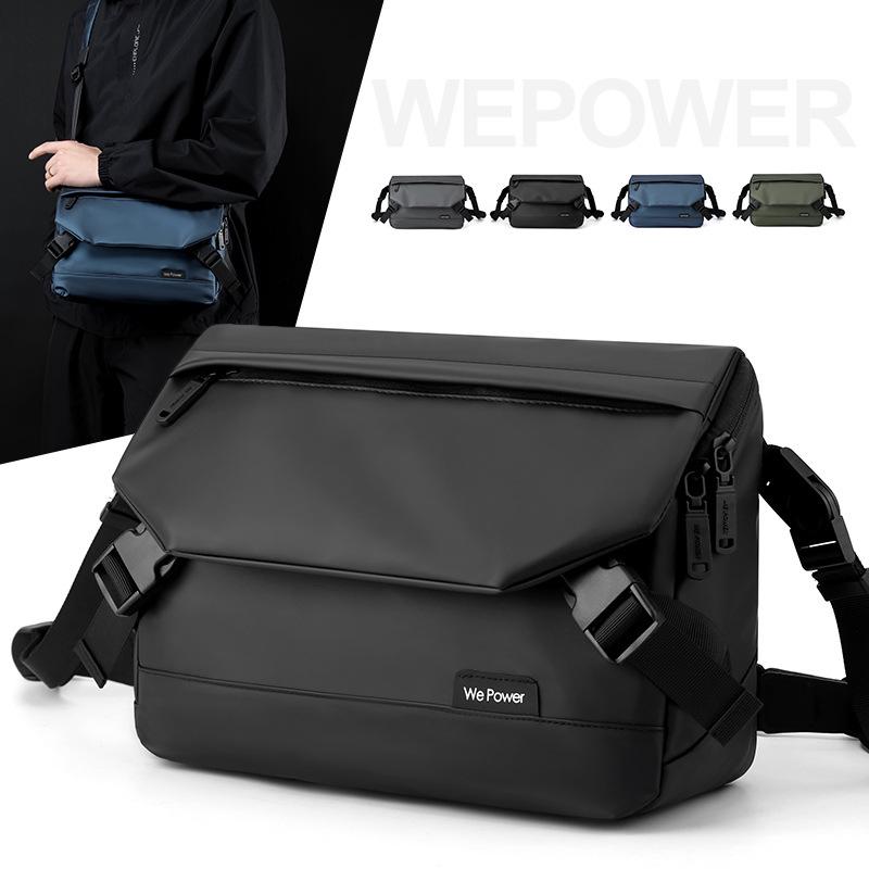 WePower Men's Minimalist Crossbody Bag: Outdoor Functional, Large Capacity, Trendy Messenger Shoulder Bag.
