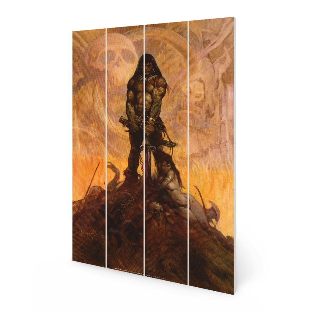 Frazetta Barbarian Wood Wall Art