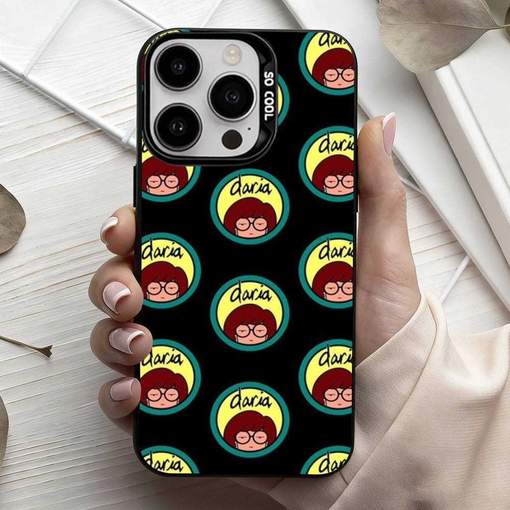 Daria Cool Girl Fashion Phone Case For iPhone17,16,15,14,13,12,11 Plus,Pro Max Black Candy Silver Phone Case