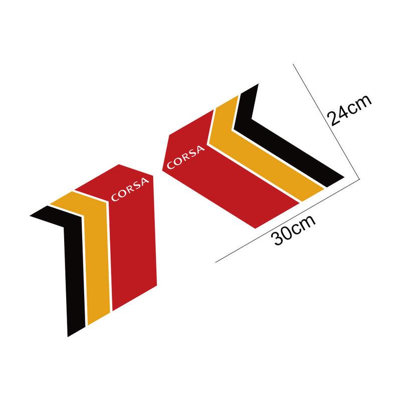 2pcs Car 3 Color Stickers For Opel Astra Corsa ignia Opc Vectra Zafira Grandland Meriva Mokka Crossland X Auto Accessories