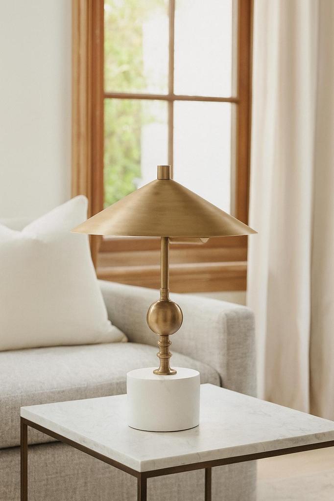 Modern Table Lamp Mid Century Style Bedside Lamp Vintage Inspired Cone Shade Desk Lamp Elegant Bedroom & Living Room Lighting Gift