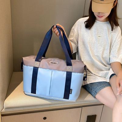 Fashionable Dual Color Large Capacity Travel Bag with Expandable Waterproof Student Travel Bag, Yoga and Fitness Bag for Short Distance Trips